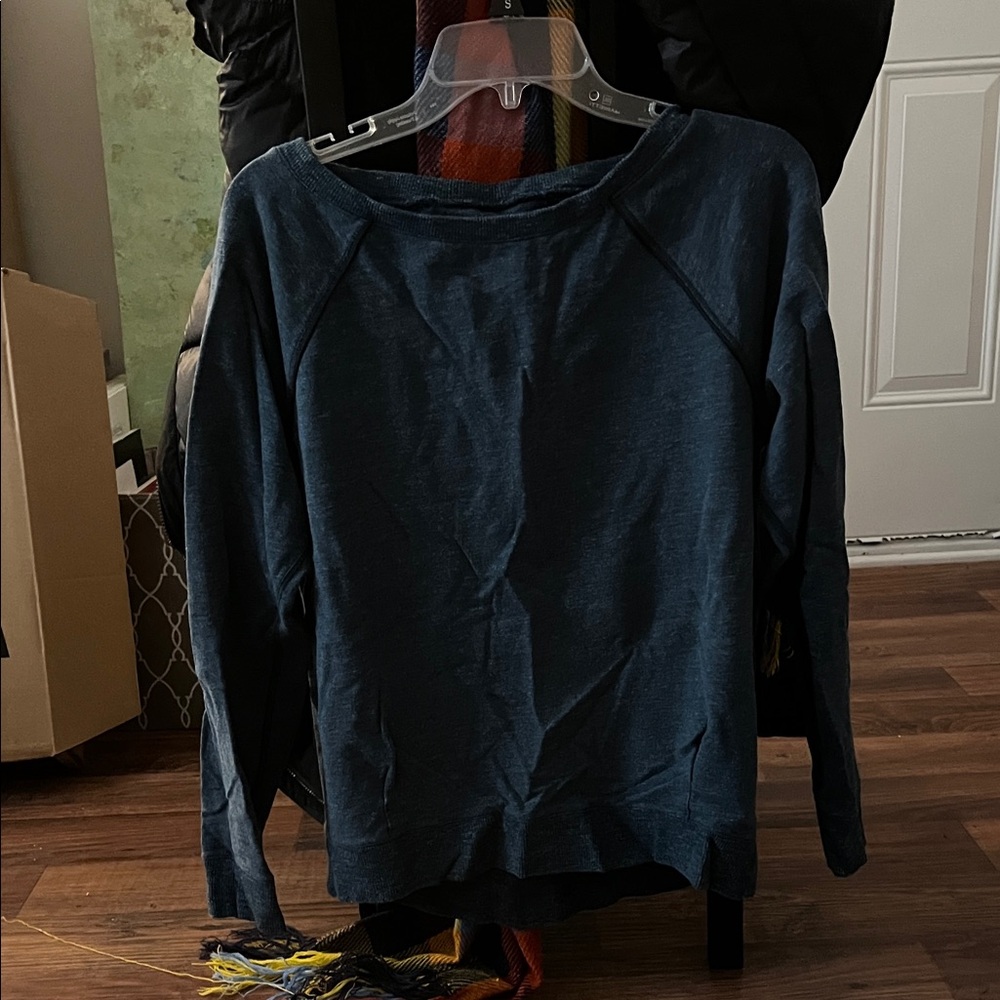 Dark Blue Long Sleeve Top